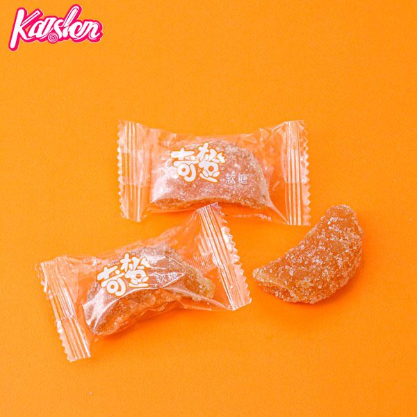 China traditional sugar coating soft orange candy