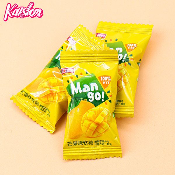 Sugar coating small size chewy mango soft candy