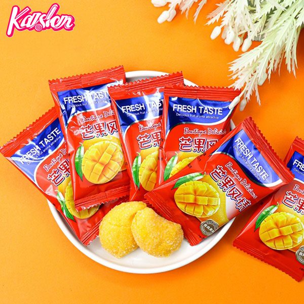Big size chewy gummy mango soft candy