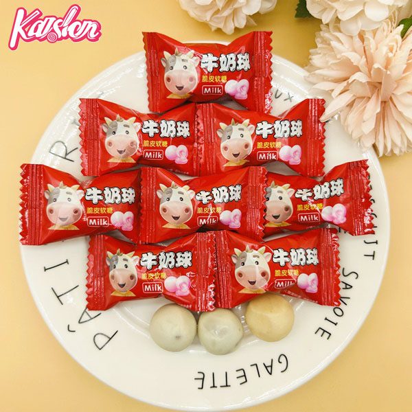 High quality milk flavor cream ball thai chew candy