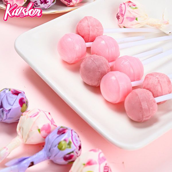 Real juice lollipop candy