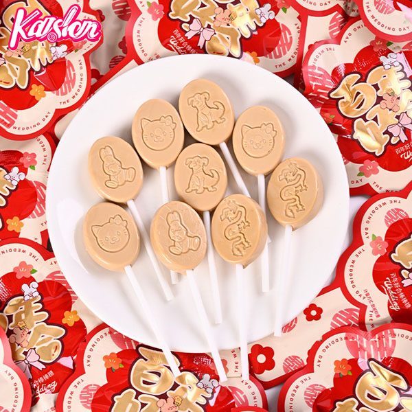 Mellow milk cartoon animal lollipop