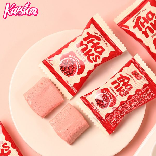Red bean flavor milk candy