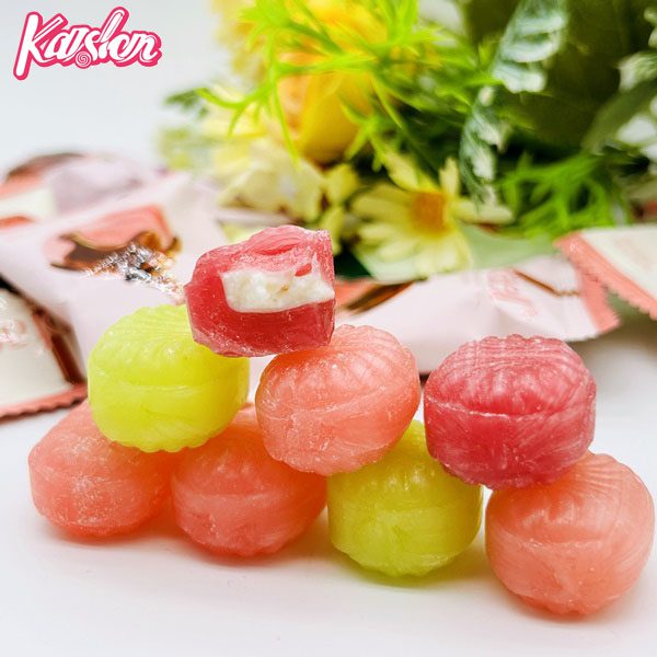 Chocolate filled fruit candy