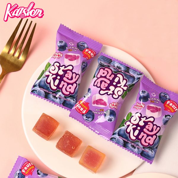Blueberry jam filling soft candy