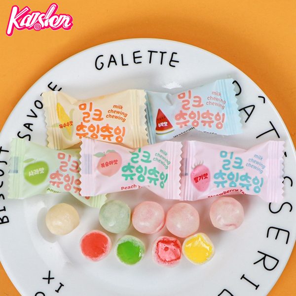 Fruit flavors cream coating milk thai chew candy