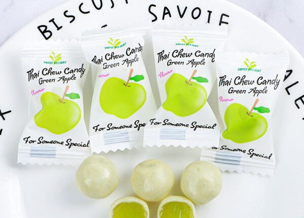 Apple chewy milk candy