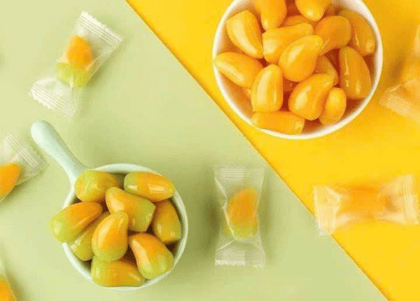 Mango peeling gummy candy