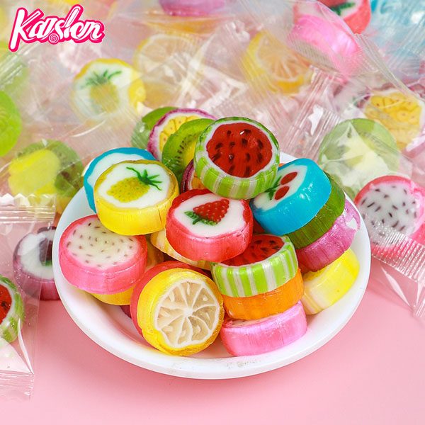 Slices pattern fruit hard candy