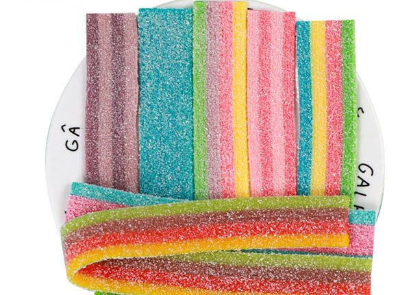 Sour belt gummy candy